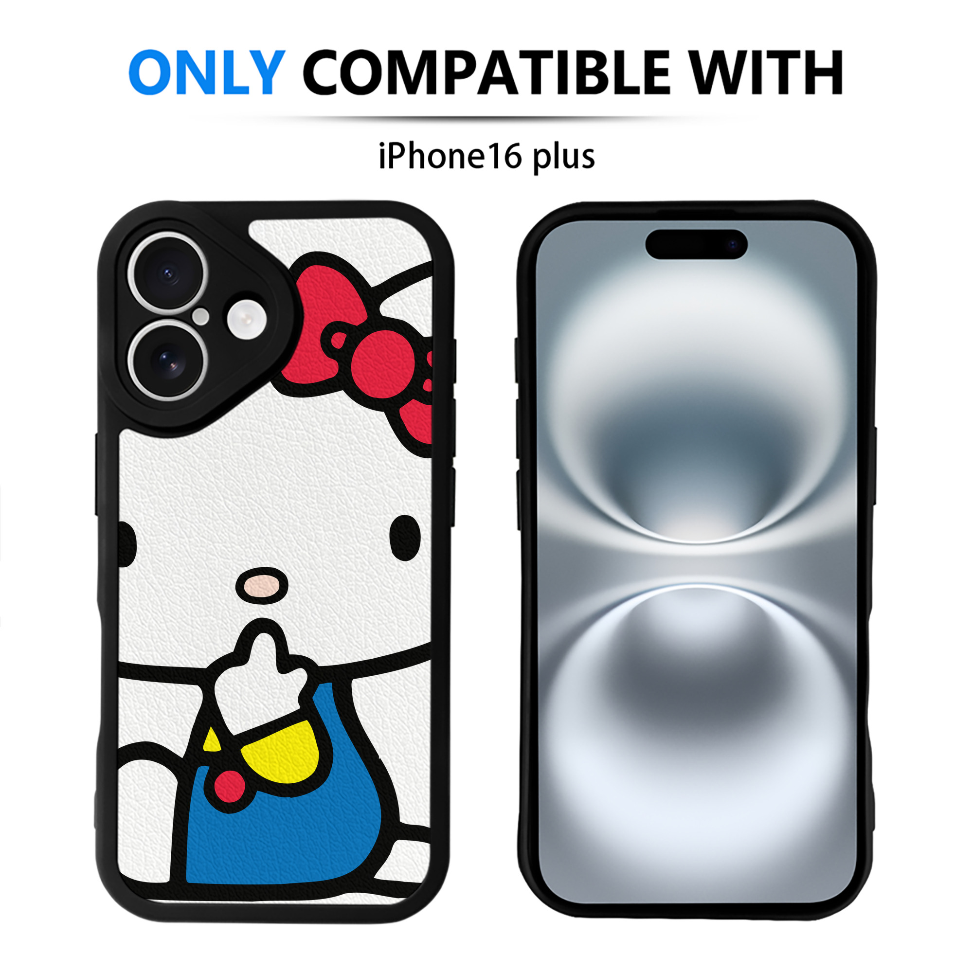 （画像用） Hello Kitty ハローキティ 【iPhone 16シリーズ対応】シリコンスマホケース（レザー調） 材質：シリコン